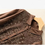 Women's Cotton Linen Shirts Literary Vintage Patch Tops